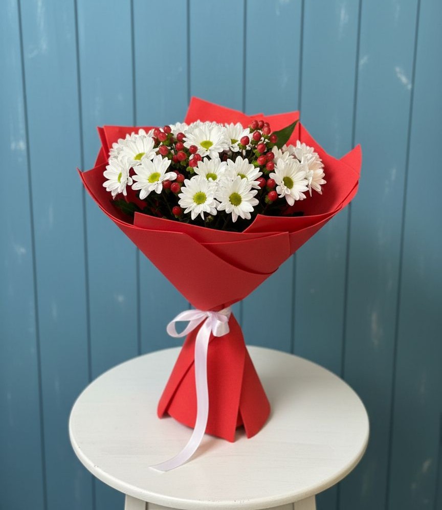 Букет цветов из: Хризантемы в Новый Быт