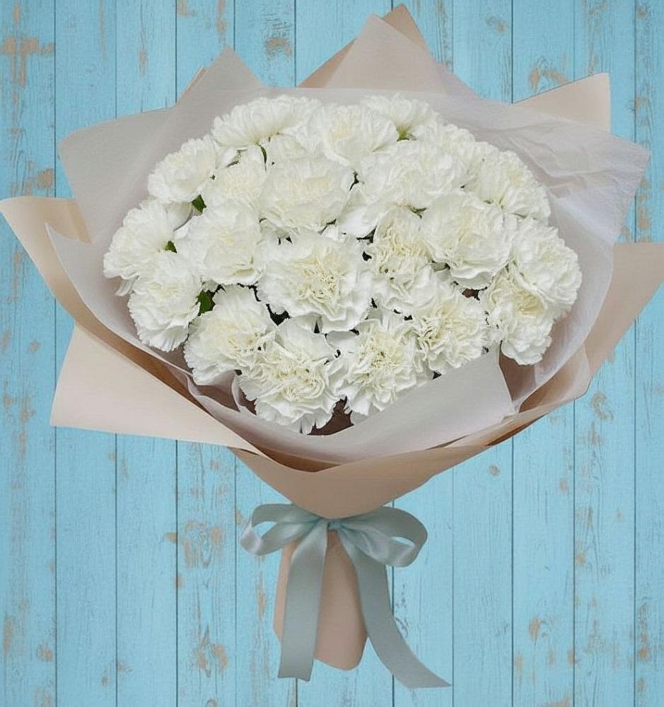 Букет цветов из: Гвоздики в Новый Быт