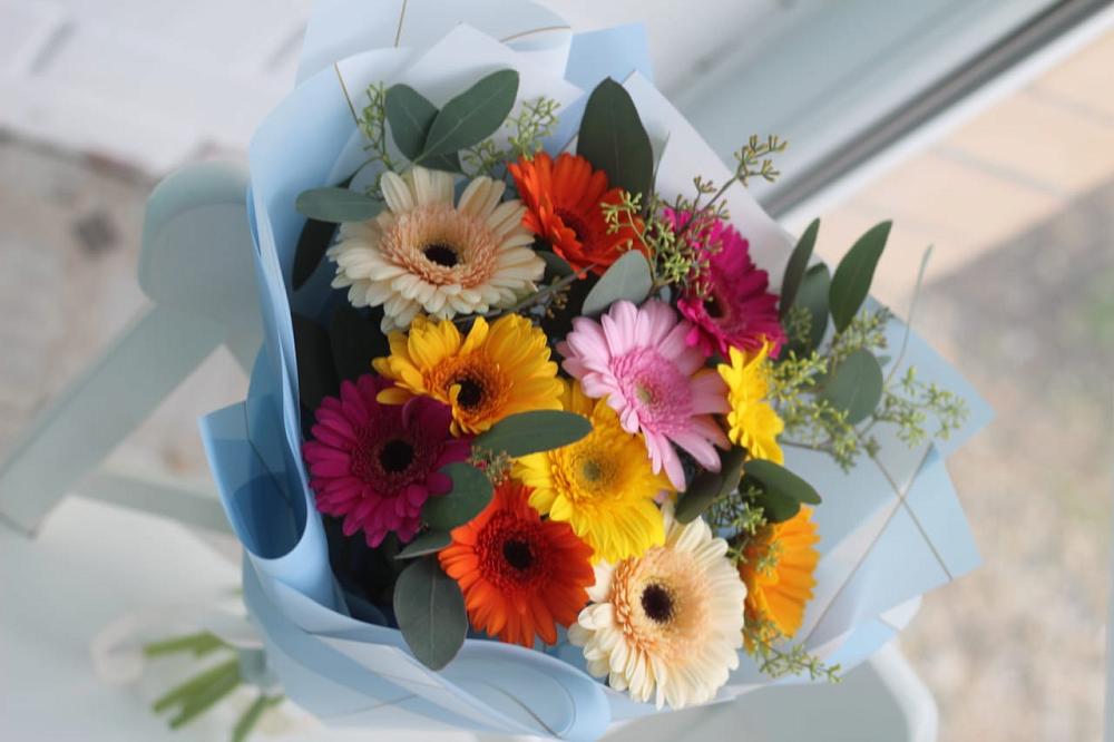 Букет цветов из: Герберы в Новый Быт