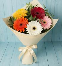 Букет цветов из:  Герберы в Новый Быт