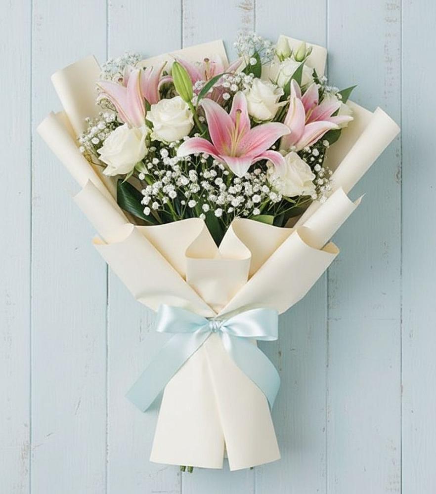 Букет цветов из: Лилии в Новый Быт
