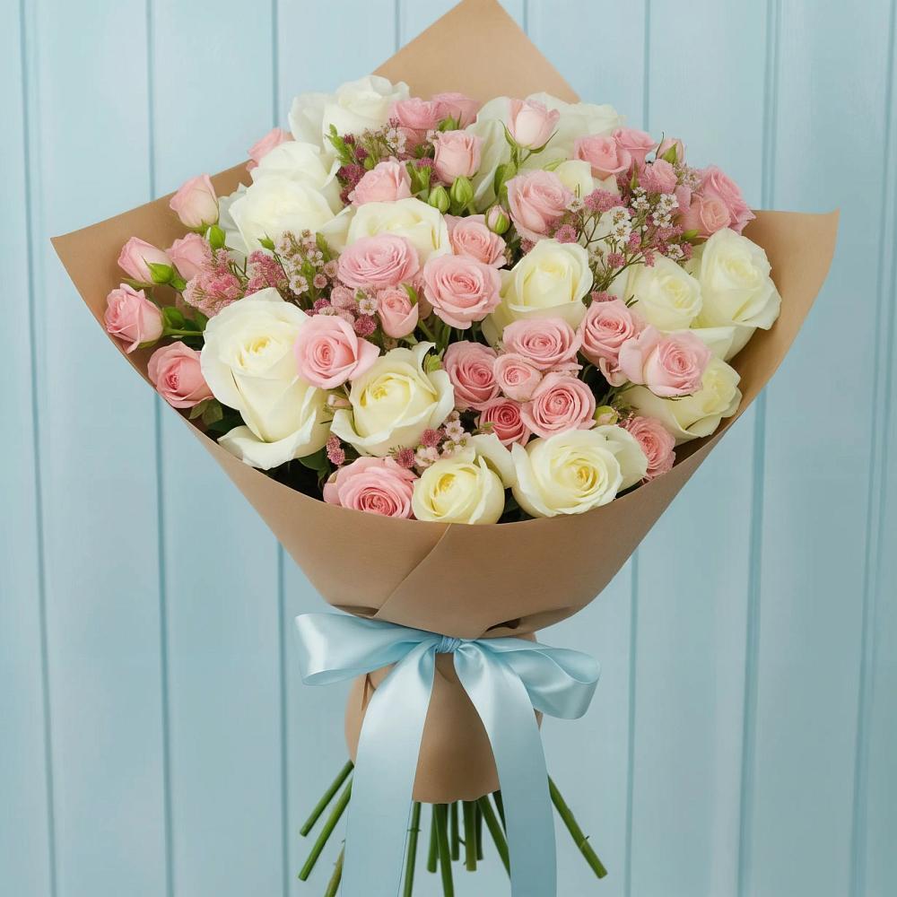 Букет цветов из: Розы в Новый Быт