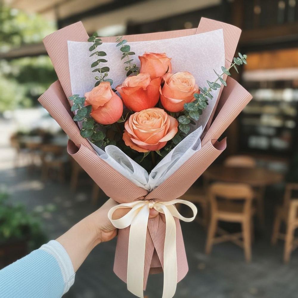 Букет цветов из: Розы в Новый Быт