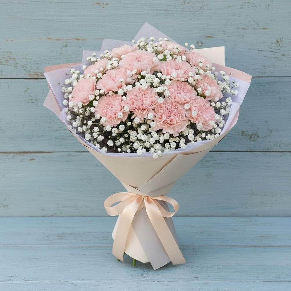 Букет цветов из: Гвоздики в Новый Быт