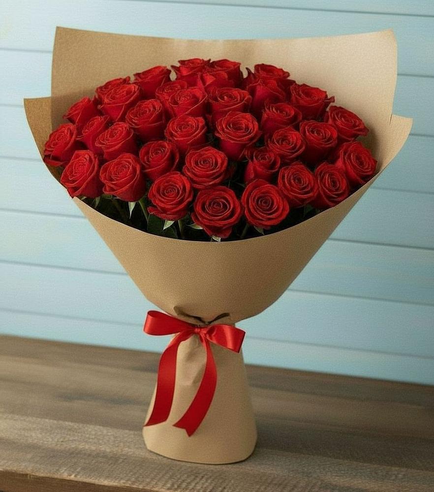 Букет Красные розы Милано в Новый Быт