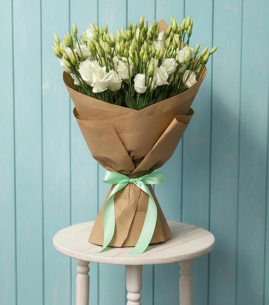 Букет цветов из: Лизиантусы в Новый Быт