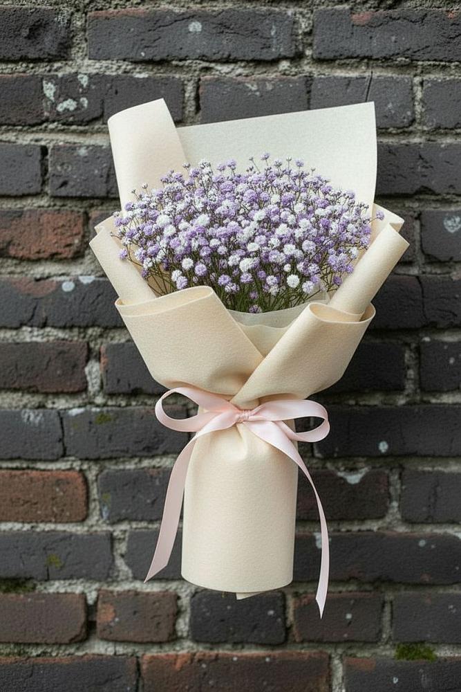 Букет цветов из: Гипсофила в Новый Быт