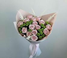 Букет цветов из:  Розы и Хризантемы в Новый Быт