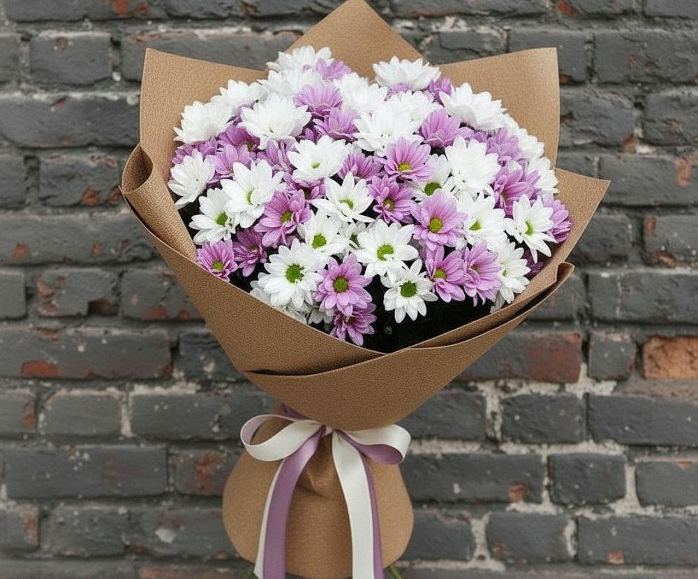 Букет цветов из: Хризантемы в Новый Быт