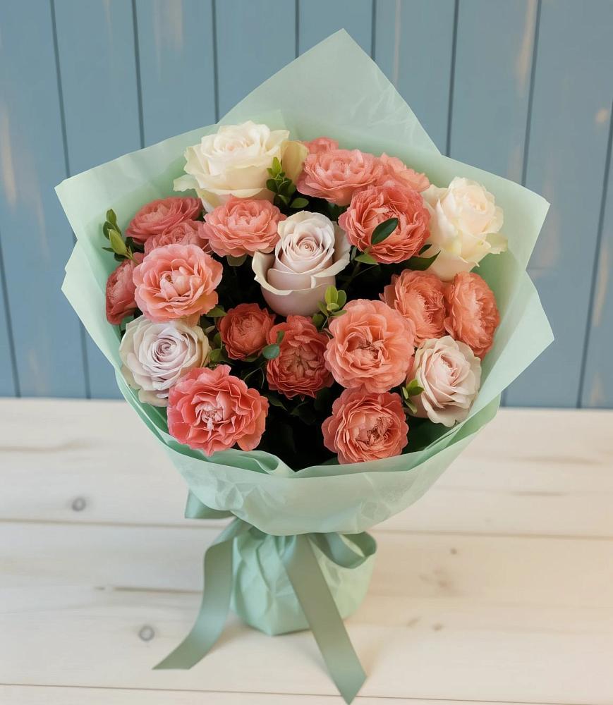 Букет цветов из: Розы в Новый Быт