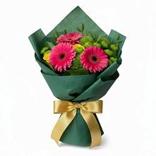 Букет цветов из:  Герберы, Розы и Хризантемы #REPLACE_PRED# Новый Быт
