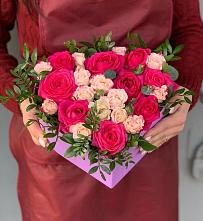 Цветочная композиция из Розы в коробке #REPLACE_PRED# Новый Быт