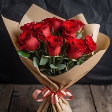 Букет 9 Красных роз #REPLACE_PRED# Новый Быт