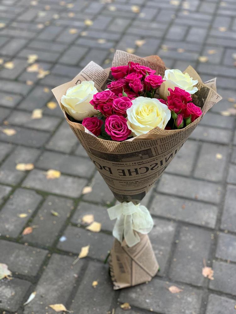 Букет цветов из: Розы в Новый Быт