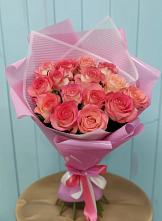 Букет 15 Розовых роз Равель #REPLACE_PRED# Новый Быт