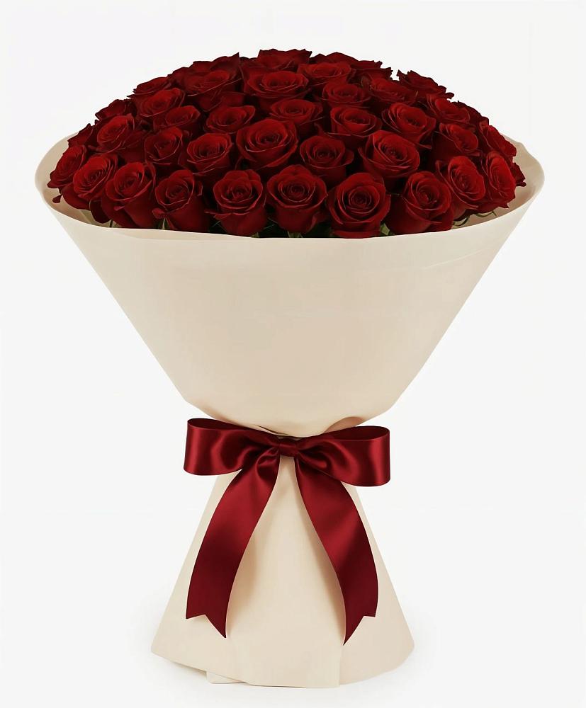 Букет 101 Бордовая роза Блэк Бакарра в Новый Быт