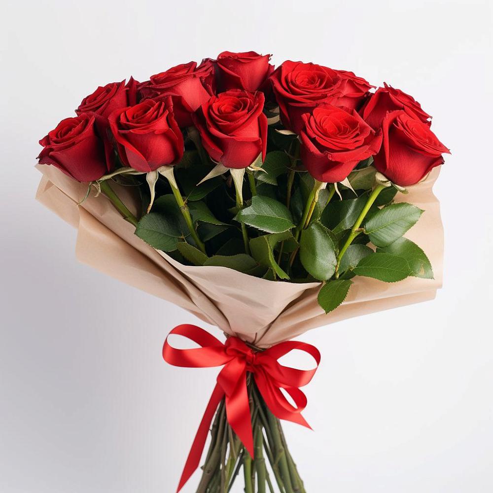 Букет 11 Красных роз Эдлесс Лав в Новый Быт